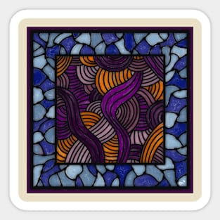STAINED GLAS ABSTRACT Sticker